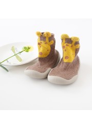 Unisex Baby Shoes First Shoes Baby Walkers Toddler First Walker Baby Girl Kids Soft Rubber Sole Baby Shoes Knit Socks Anti-slip