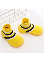 Unisex Baby Shoes First Shoes Baby Walkers Toddler First Walker Baby Girl Kids Soft Rubber Sole Baby Shoes Knit Socks Anti-slip