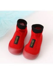 Children Anti-Slip Shoes Newborn Baby Girl Cotton Non-Slip Floor Socks Baby Boy Rubber Sole Cartoon Indoor Socks Infant Shoes