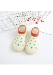 Children Anti-Slip Shoes Newborn Baby Girl Cotton Non-Slip Floor Socks Baby Boy Rubber Sole Cartoon Indoor Socks Infant Shoes