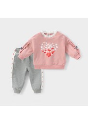 2pcs baby girls clothes sets autumn winter baby girls clothes kids tracksuits for girl suit children clothes 1 to 6 years old