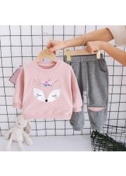 2pcs baby girls clothes sets autumn winter baby girls clothes kids tracksuits for girl suit children clothes 1 to 6 years old