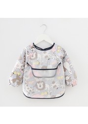 Baby Kids Toddler Long Sleeve Waterproof Scarf Art Smock Feeding Bib Pocket Infant Boys Girls Burp Cloths Bandana Bibs