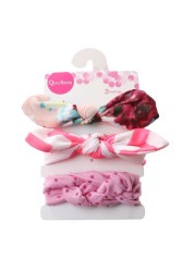 3pcs/set Baby Girls Lovely Bow Hairband Elastic Wide Headband Stretch Knot Headbands Turban Headdress Clothes Accessory