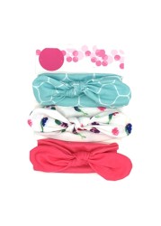 3pcs/set Baby Girls Lovely Bow Hairband Elastic Wide Headband Stretch Knot Headbands Turban Headdress Clothes Accessory