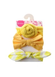 3pcs/set Baby Girls Lovely Bow Hairband Elastic Wide Headband Stretch Knot Headbands Turban Headdress Clothes Accessory