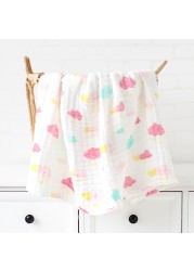 Organic Cotton Blanket Newborn Baby Stuff Gauze Swaddle Wrap Bedding Receiving Blankets Soft 6 Layer Gauze Bath Towel Sleeping