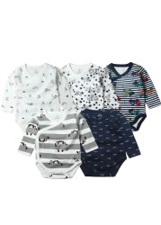 5pcs/lot Baby Bodysuits Autumn Newborn 100% Cotton Body Baby Long Sleeve Underwear Infant Jumpsuits Boys Girls Pajamas Clothes