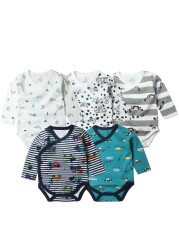 5pcs/lot Baby Bodysuits Autumn Newborn 100% Cotton Body Baby Long Sleeve Underwear Infant Jumpsuits Boys Girls Pajamas Clothes