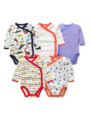 5pcs/lot Baby Bodysuits Autumn Newborn 100% Cotton Body Baby Long Sleeve Underwear Infant Jumpsuits Boys Girls Pajamas Clothes