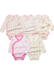 5pcs/lot Baby Bodysuits Autumn Newborn 100% Cotton Body Baby Long Sleeve Underwear Infant Jumpsuits Boys Girls Pajamas Clothes