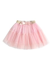 DXTON Girls Skirt Mesh Children's Skirt Girls Tutu Skirt Layered Tutu Skirt Prom Party Prom Dress Clothes