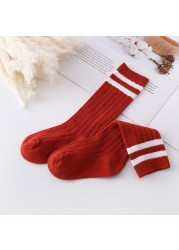 1-9 Years Kids Boys Toddlers Girls Socks Knee High Long Soft Cotton Baby Socks Stripped Children Socks School Clothes