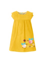 Little maven 2022 baby girls clothes casual cotton lovely kids summer dress for infant children 2 to 7 years