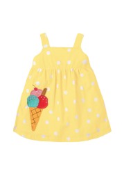 Little maven 2022 baby girls clothes casual cotton lovely kids summer dress for infant children 2 to 7 years