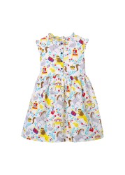 Little maven 2022 baby girls clothes casual cotton lovely kids summer dress for infant children 2 to 7 years