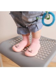 Baby First Shoes Baby Girls Newborn Knitwear Socks Warm Infant Winter Shoes Fox Rabbit Cartoon Kids Boy Casual Shoes 2021