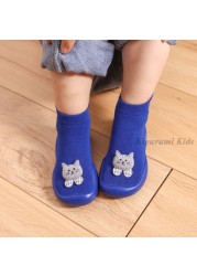 Baby First Shoes Baby Girls Newborn Knitwear Socks Warm Infant Winter Shoes Fox Rabbit Cartoon Kids Boy Casual Shoes 2021