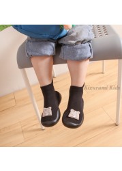 Baby First Shoes Baby Girls Newborn Knitwear Socks Warm Infant Winter Shoes Fox Rabbit Cartoon Kids Boy Casual Shoes 2021