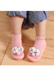 Baby First Shoes Baby Girls Newborn Knitwear Socks Warm Infant Winter Shoes Fox Rabbit Cartoon Kids Boy Casual Shoes 2021