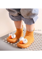 Baby First Shoes Baby Girls Newborn Knitwear Socks Warm Infant Winter Shoes Fox Rabbit Cartoon Kids Boy Casual Shoes 2021