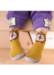 Baby First Shoes Baby Girls Newborn Knitwear Socks Warm Infant Winter Shoes Fox Rabbit Cartoon Kids Boy Casual Shoes 2021