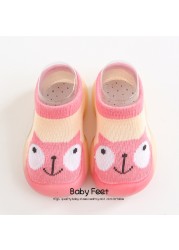 Unisex baby shoes first baby shoes first walkers boy soft sole rubber outdoor baby shoes cute animal socks baby anti-slip