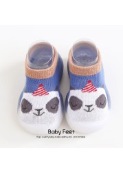 Unisex baby shoes first baby shoes first walkers boy soft sole rubber outdoor baby shoes cute animal socks baby anti-slip