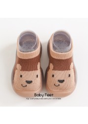 Unisex baby shoes first baby shoes first walkers boy soft sole rubber outdoor baby shoes cute animal socks baby anti-slip