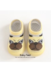 Unisex baby shoes first baby shoes first walkers boy soft sole rubber outdoor baby shoes cute animal socks baby anti-slip