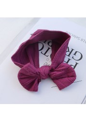 Baby Hair Band Girls Bow Elastic Headbands Turban Baby Hair Accessories Kids Headpiece 18 Colors