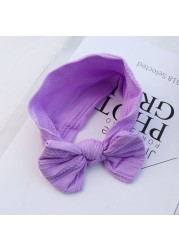 Baby Hair Band Girls Bow Elastic Headbands Turban Baby Hair Accessories Kids Headpiece 18 Colors