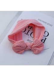 Baby Hair Band Girls Bow Elastic Headbands Turban Baby Hair Accessories Kids Headpiece 18 Colors