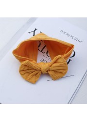 Baby Hair Band Girls Bow Elastic Headbands Turban Baby Hair Accessories Kids Headpiece 18 Colors