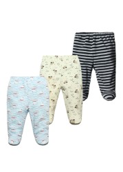 3pcs/lot Baby Pants 100% Cotton Autumn Spring Newborn Baby Boys Girls Pants Toddler Wear Infant Toddler Cartoon For Baby Clothes