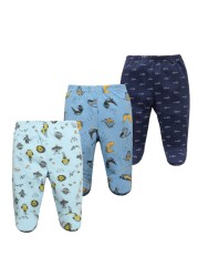 3pcs/lot Baby Pants 100% Cotton Autumn Spring Newborn Baby Boys Girls Pants Toddler Wear Infant Toddler Cartoon For Baby Clothes