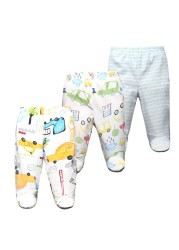 3pcs/lot Baby Pants 100% Cotton Autumn Spring Newborn Baby Boys Girls Pants Toddler Wear Infant Toddler Cartoon For Baby Clothes