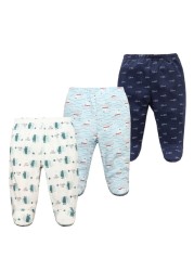 3pcs/lot Baby Pants 100% Cotton Autumn Spring Newborn Baby Boys Girls Pants Toddler Wear Infant Toddler Cartoon For Baby Clothes