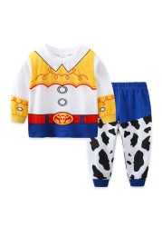 New Autumn Children's Clothing Sets Toy Story Cartoon Wooden Sets Kids Pajamas Buzz Lightyear Pijamas Jessie Long Sleeve Sleepwear