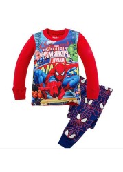 New Spider-Man cartoon children's long-sleeved pajamas children's champion home wear boys' underwear two-piece suit pajamas