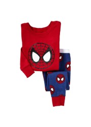 New Spider-Man cartoon children's long-sleeved pajamas children's champion home wear boys' underwear two-piece suit pajamas