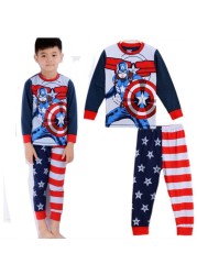 New Spider-Man cartoon children's long-sleeved pajamas children's champion home wear boys' underwear two-piece suit pajamas