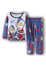 New Spider-Man cartoon children's long-sleeved pajamas children's champion home wear boys' underwear two-piece suit pajamas