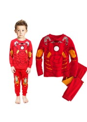 New Spider-Man cartoon children's long-sleeved pajamas children's champion home wear boys' underwear two-piece suit pajamas