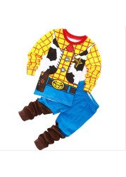 New Spider-Man cartoon children's long-sleeved pajamas children's champion home wear boys' underwear two-piece suit pajamas