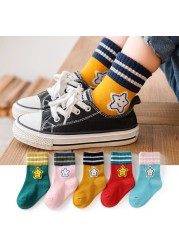 5pairs/lot Baby Boys Girls Socks Fashion Cartoon Animal Pattern Cotton Kids Socks 1-12 Years New Spring Autumn Socks for Boy