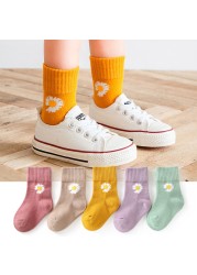 5pairs/lot Baby Boys Girls Socks Fashion Cartoon Animal Pattern Cotton Kids Socks 1-12 Years New Spring Autumn Socks for Boy