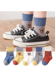 5pairs/lot Baby Boys Girls Socks Fashion Cartoon Animal Pattern Cotton Kids Socks 1-12 Years New Spring Autumn Socks for Boy