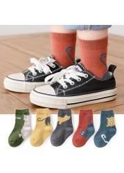 5pairs/lot Baby Boys Girls Socks Fashion Cartoon Animal Pattern Cotton Kids Socks 1-12 Years New Spring Autumn Socks for Boy