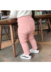 Baby Pants Girls Leggings Autumn Girl Pants Children Boys Down Boy Winter Pants Solid Fashion Casual Kids Clothes 0-6 Years